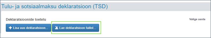 TSD esitamine XML-failist