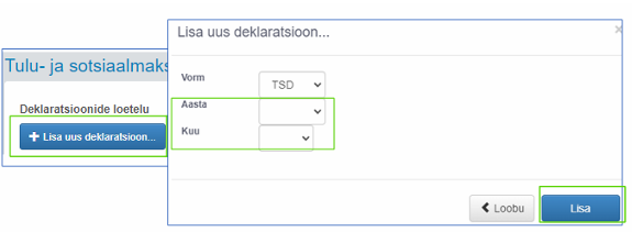 TSD esitamine e-MTAs