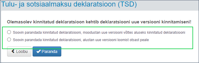 TSD parandamine