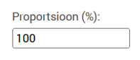 Märkige proportsiooni määr.